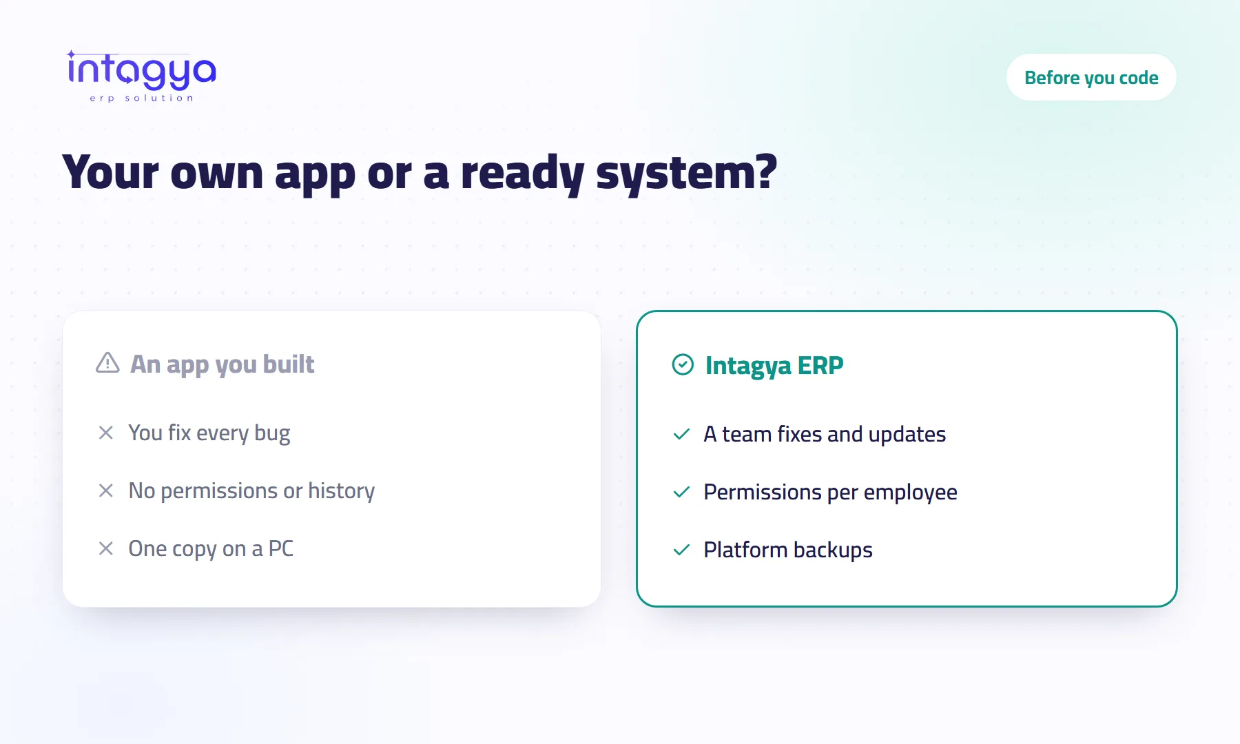 Should I build my own small app with AI instead of subscribing to an ERP?