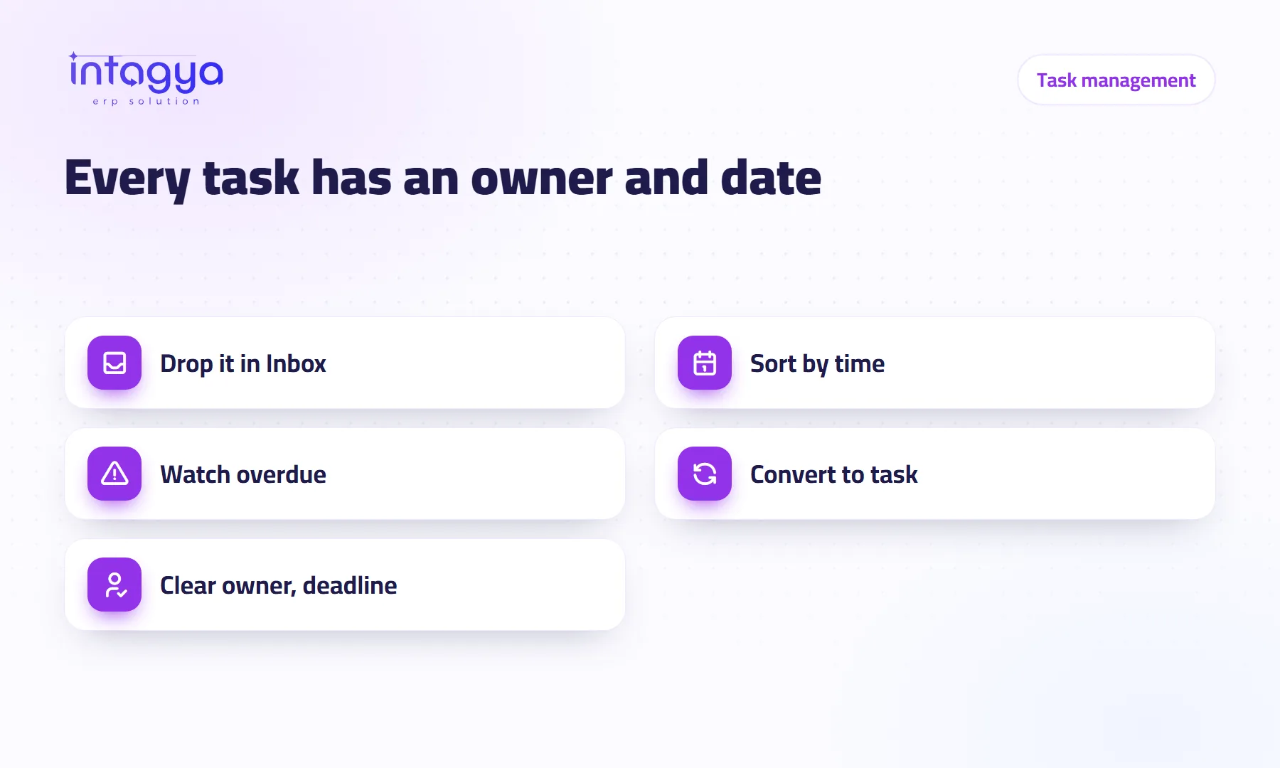 How do I make sure every small task in my company has an owner and a date?