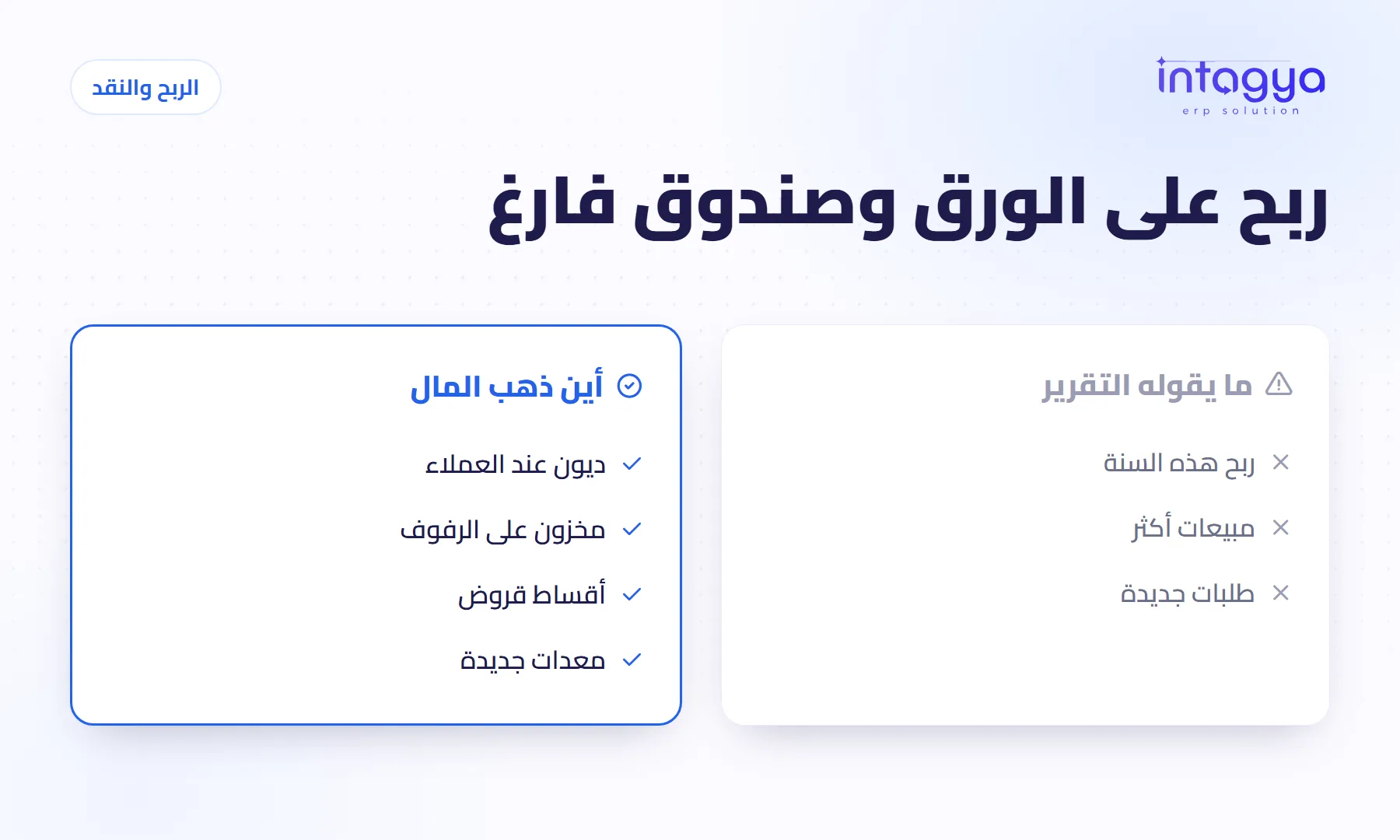 لماذا تربح شركتي على الورق والصندوق فارغ؟