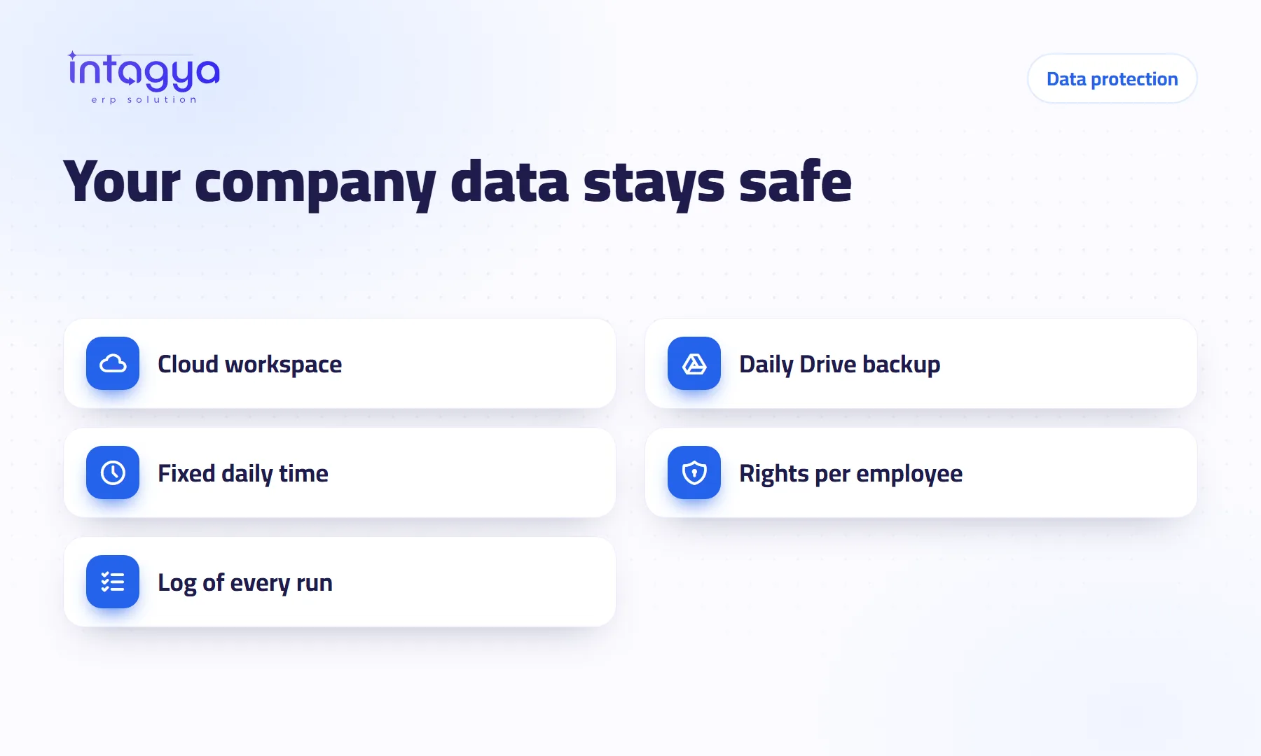 How do I protect my company's data from being lost?