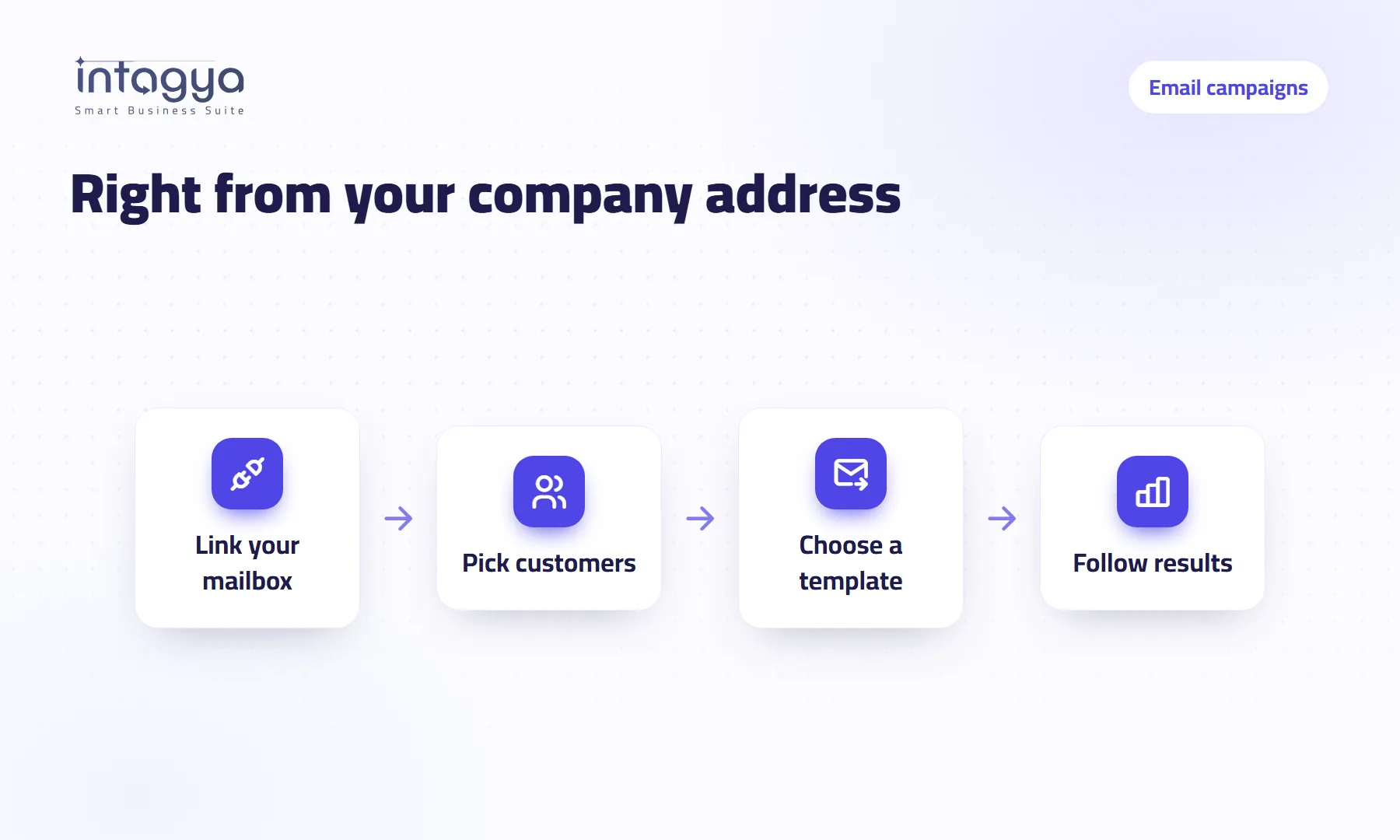 How do I send an email campaign to my customers from my company address without complicated tools?